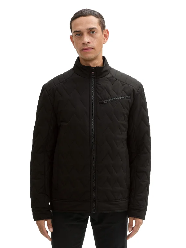 Classic Styles Quilted Biker Black Jacket