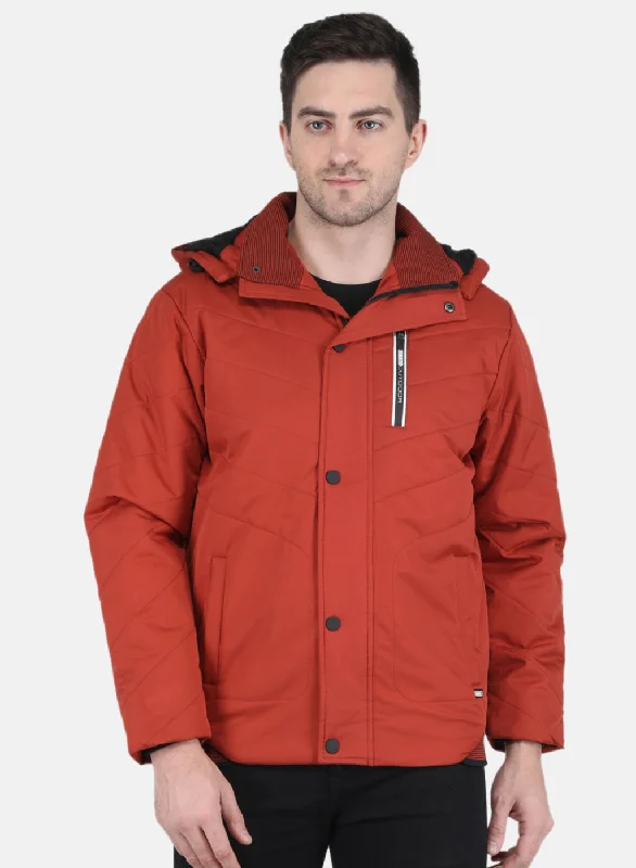 Layered Outfits Men Orange Solid Sweatshirt
