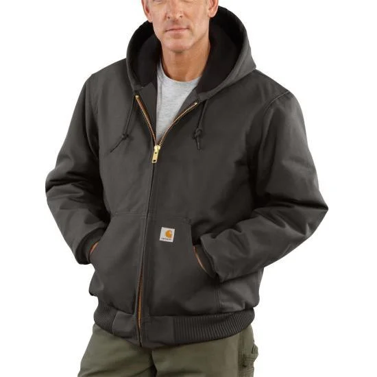 Layered Styles Duck Active Jacket - Quilted Flannel Lined - Gravel
