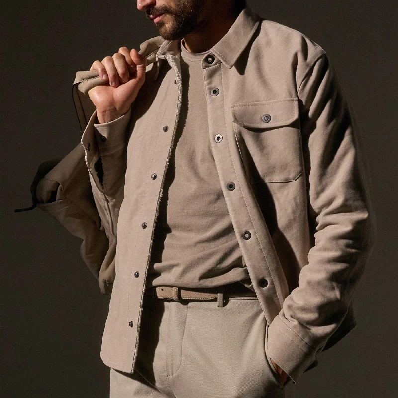 Everyday Look Cotton Moleskin Shirt Jacket - Light Tan