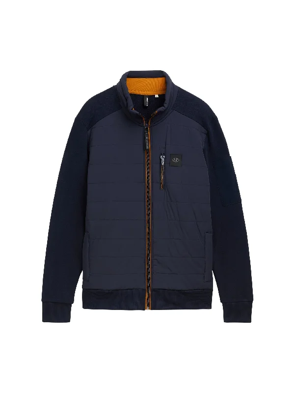 Elegant Outfits Tom Tailor Hybrid Navy Sweat Jacket With Stand Up Collar