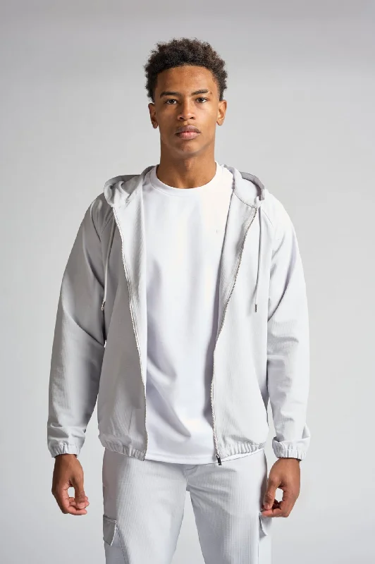 Urban Outfits Woven Hooded Track Jacket - Microchip