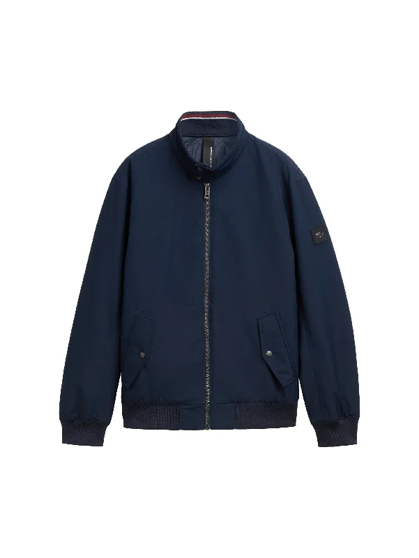 Active Styles Tom Tailor Navy Jacket With a Stand Up Collar