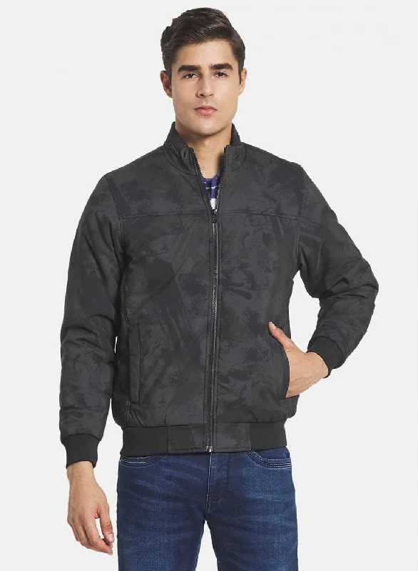 All-Season Wear Men Olive Printed Jacket