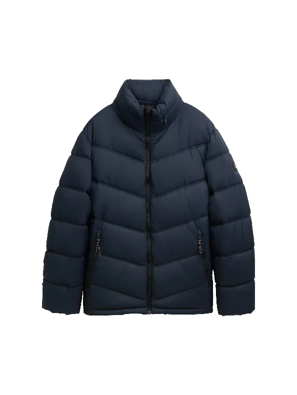 Versatile Wear Tom Tailor Hybrid Puffer Navy Jacket