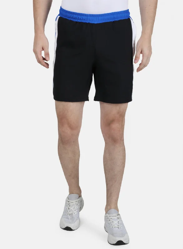 Summer Wear Mens Black Plain Short