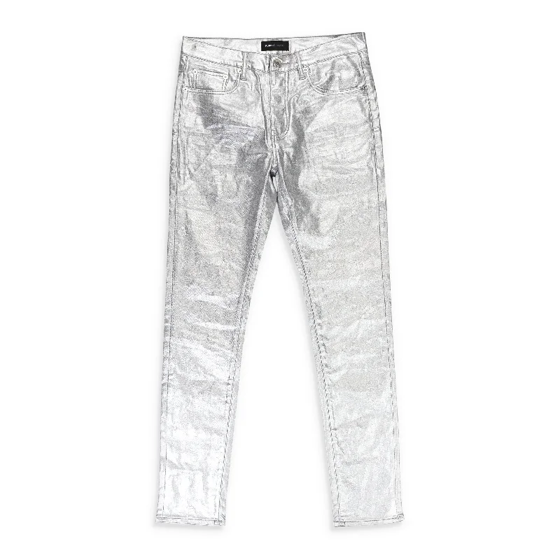 Casual Button-ups METALLIC MONOGRAM GREY SKINNY JEANS