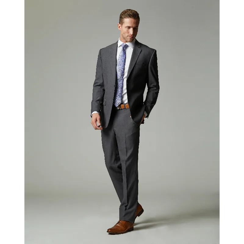 Casual Styles Medium Grey Tempo Stretch Slim Fit 1-Pant Suit