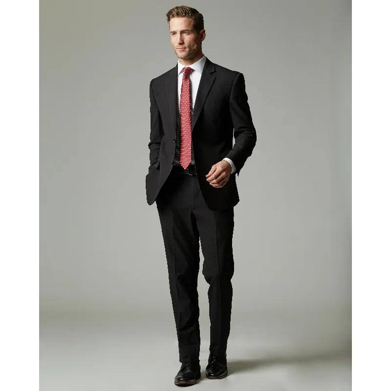 Classic Fits Black Tempo Stretch Slim Fit 1-Pant Suit