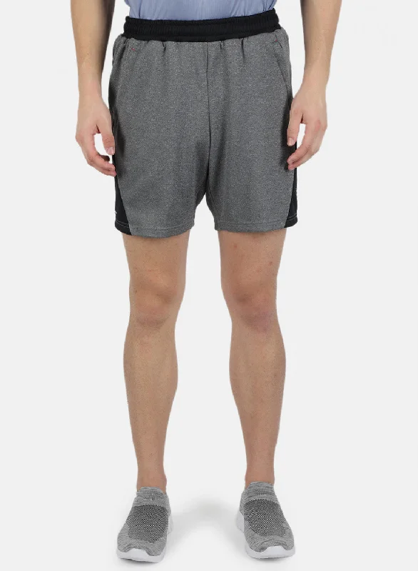 All-Season Wear Men Grey Self Design Shorts