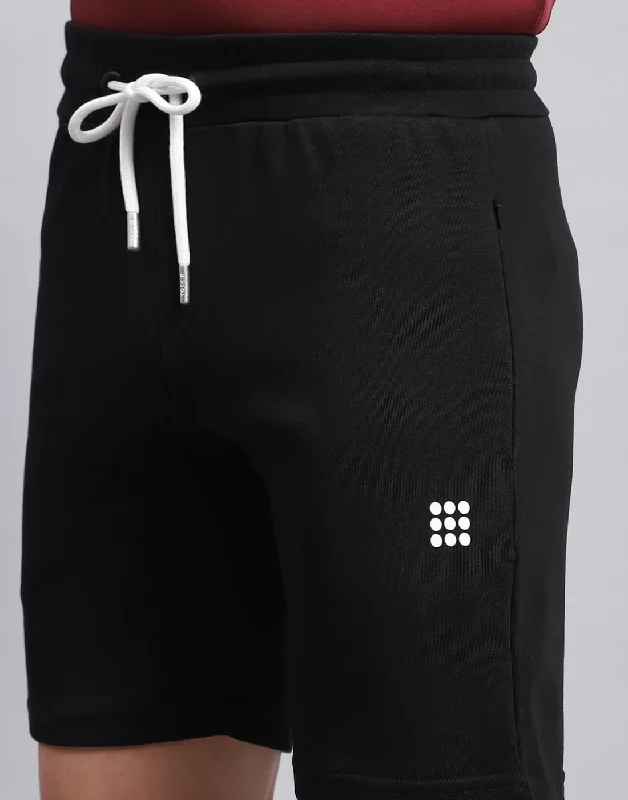 Comfy Pants Men Black Solid Smart Fit Short