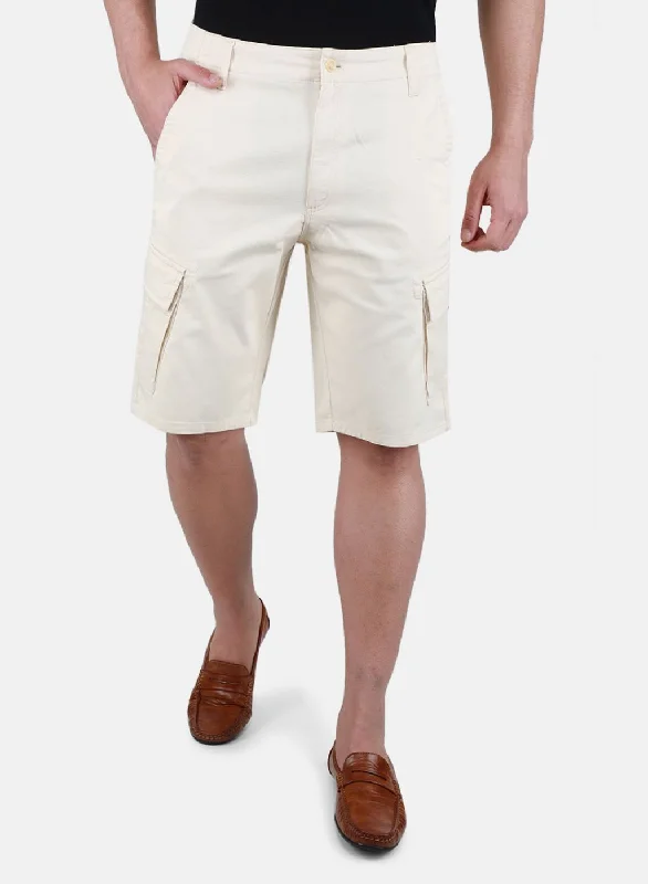 Timeless Wardrobe Men Beige Solid Short