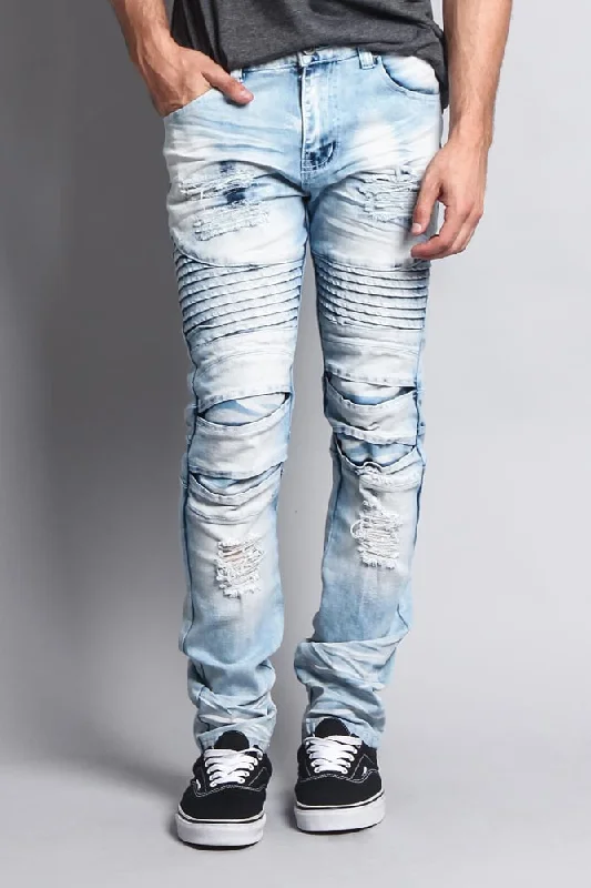 Bold Designs Heavy Dye Biker Denim Jeans