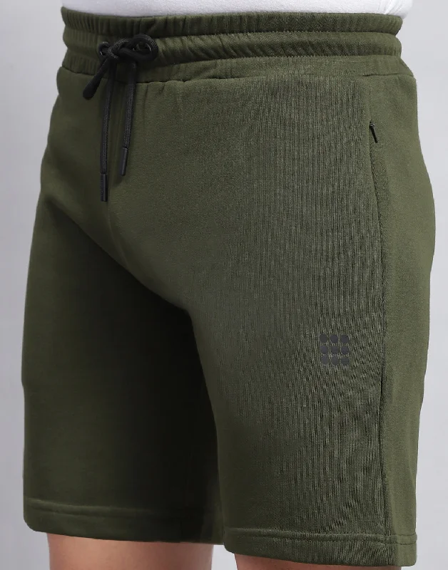 Trendy Sweaters Men Olive Solid Smart Fit Short