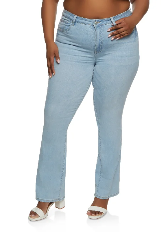 Classic Fits Plus Size WAX High Rise Boot Cut Jeans