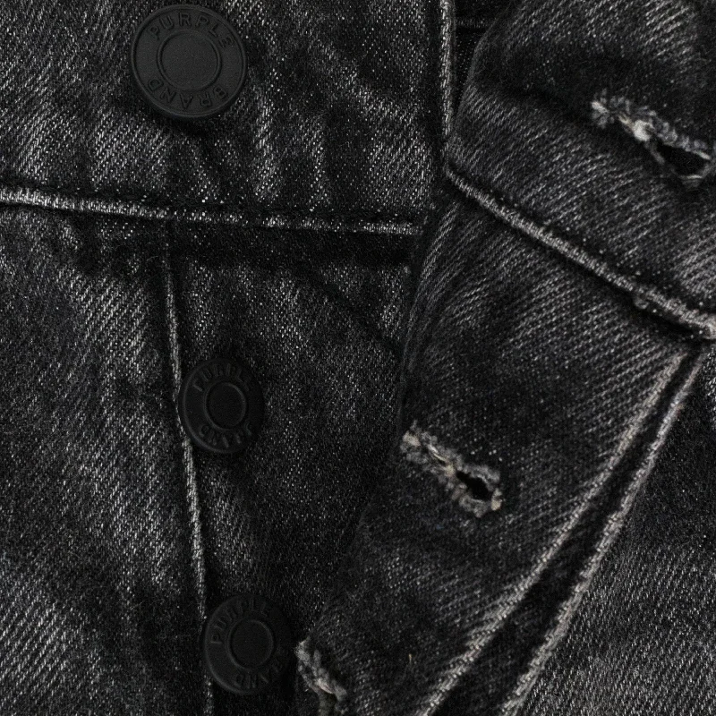 Easygoing Wardrobe EMBOSSED DENIM BLACK SKINNY JEANS