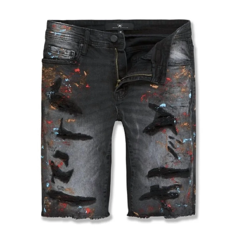 Athletic Tops Men's Vengeance Denim Short In Industrial Black