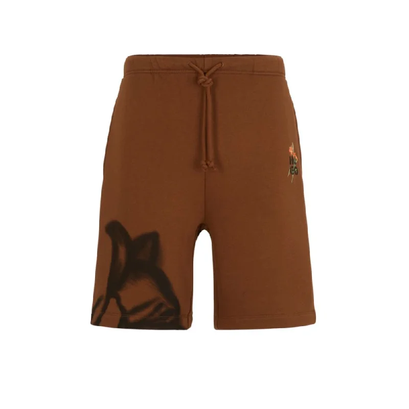 Sporty Jackets Relaxed-fit shorts with floral artwork