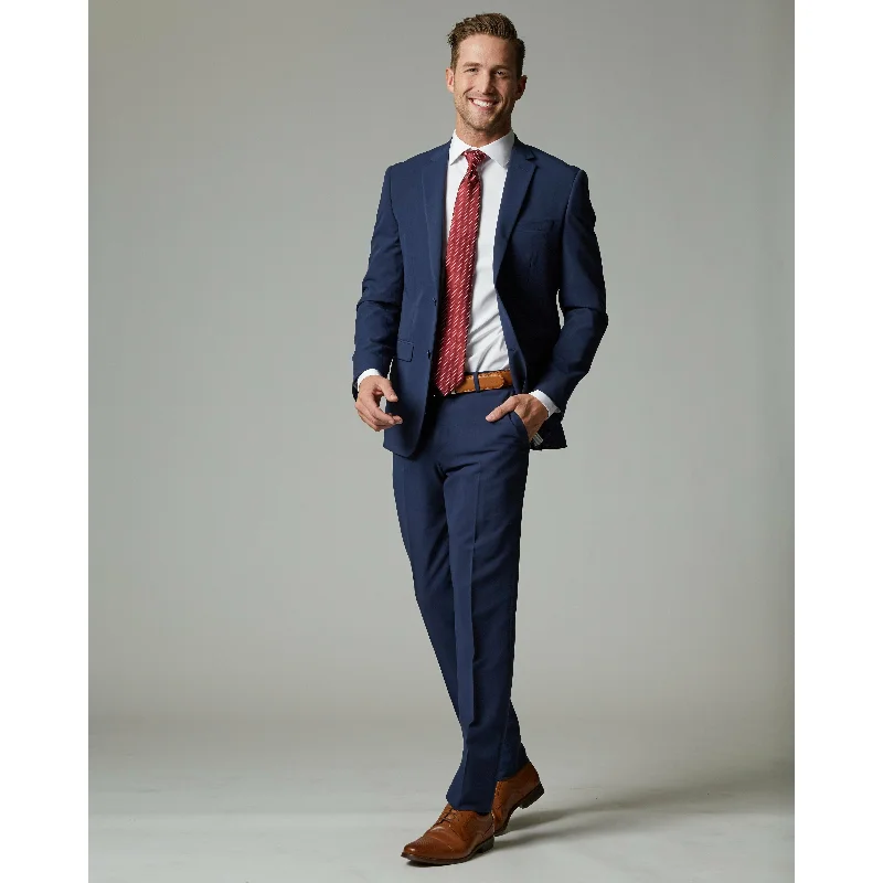Premium Clothing Navy Tempo Stretch Slim Fit 1-Pant Suit