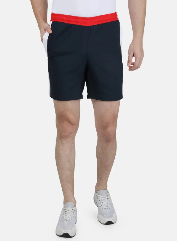 Relaxed Fit Mens Navy Blue Plain Short