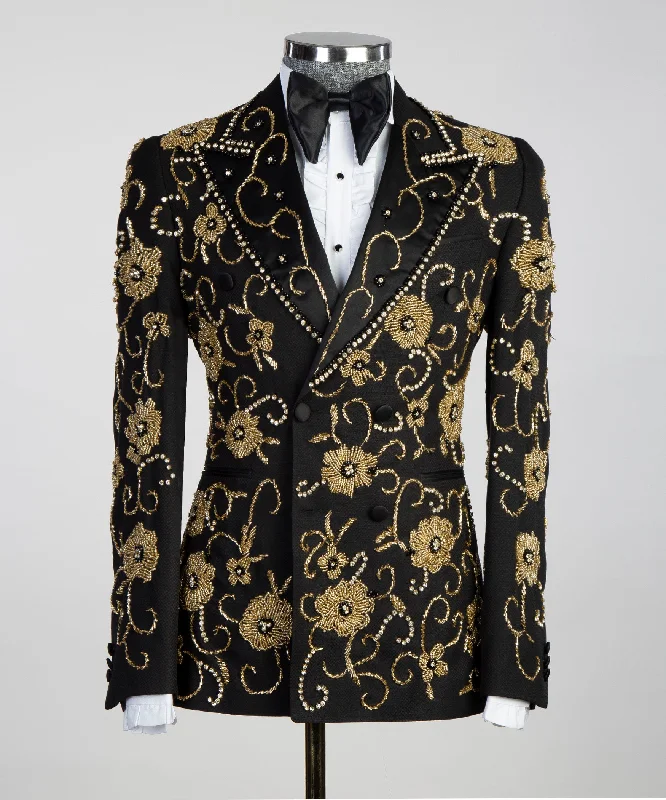 Fresh Outfit Shining Golden Tuxedo