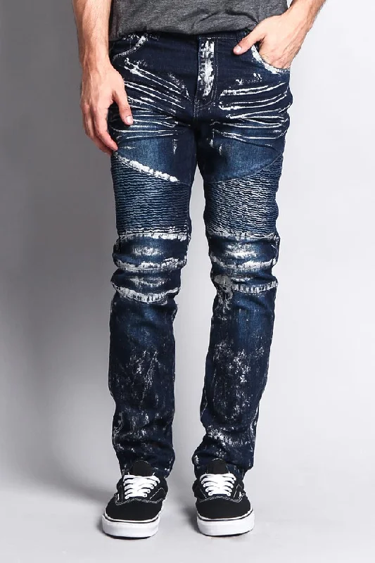 Comfy Pants Foil Edge Biker Denim Jeans