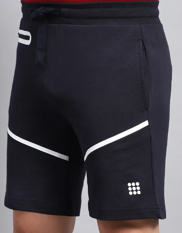 Stylish Jeans Men Navy Blue Solid Smart Fit Short