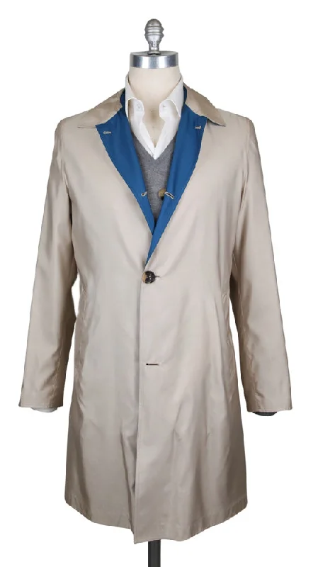 Everyday Look Kiton Beige Reversible Raincoat