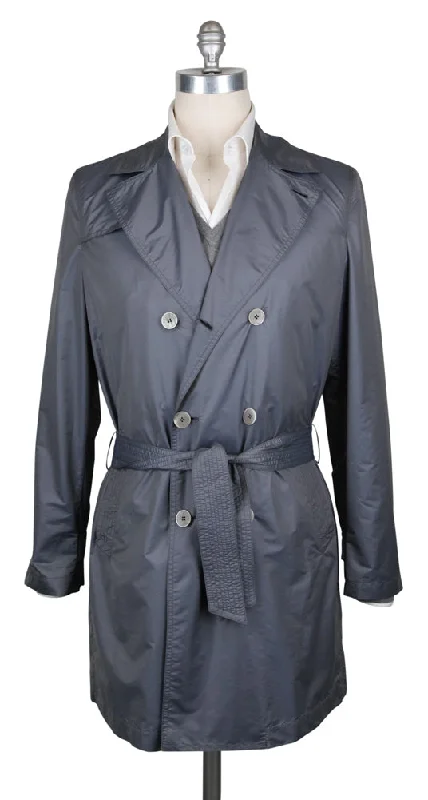 Business Casual Kiton Gray Raincoat