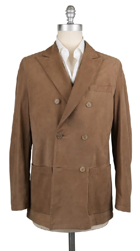 Vintage Style Kiton Light Brown Peacoat