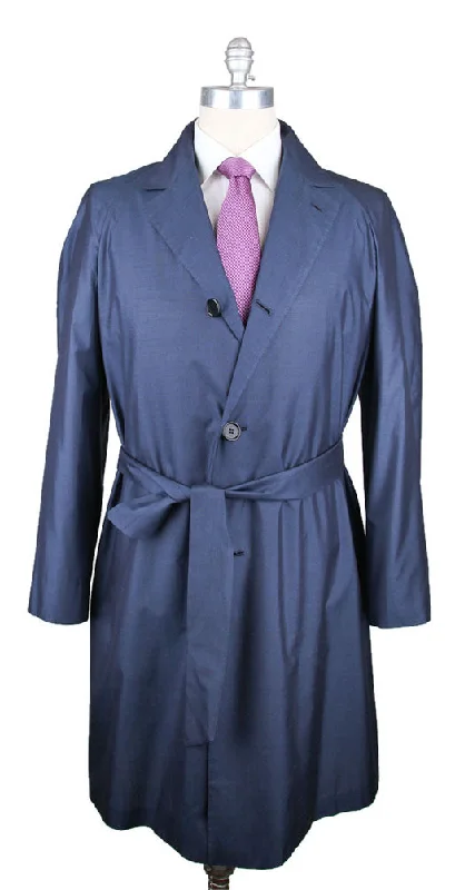Fashion Jacket Kiton Navy Blue Coat – Size: 38 US / 48 EU
