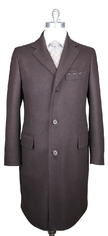 Formal Wear Luigi Borrelli Brown Coat – Size: 42 US / 52 EU