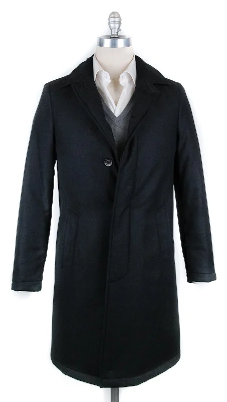 Smart Casual Luigi Borrelli Charcoal Gray Coat
