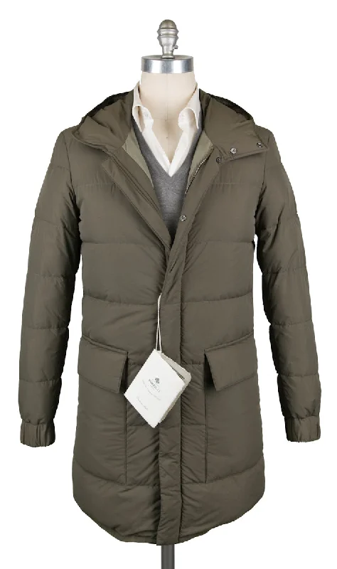 Modern Outfit Luigi Borrelli Olive Green Raincoat