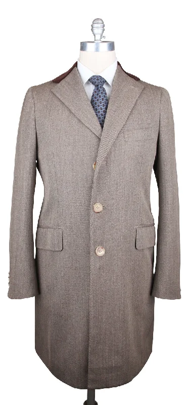 Casual Attire Orazio Luciano Beige Coat – Size: 40 US / 50 EU