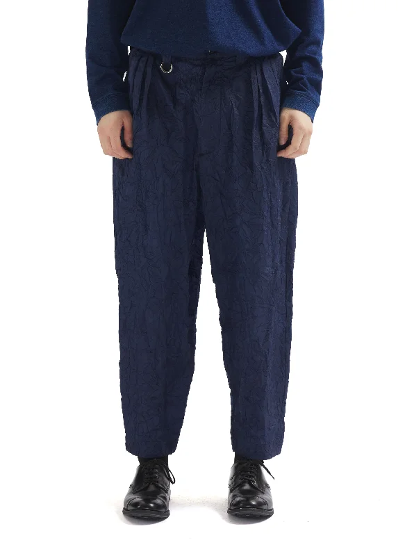 Fashion Jacket Crinkle Nylon Pleated Pants