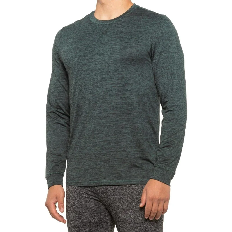 Office Outfits 32 Degrees Men's Ultra Lux Long-Sleeve Sleep T-Shirt Green Size Large