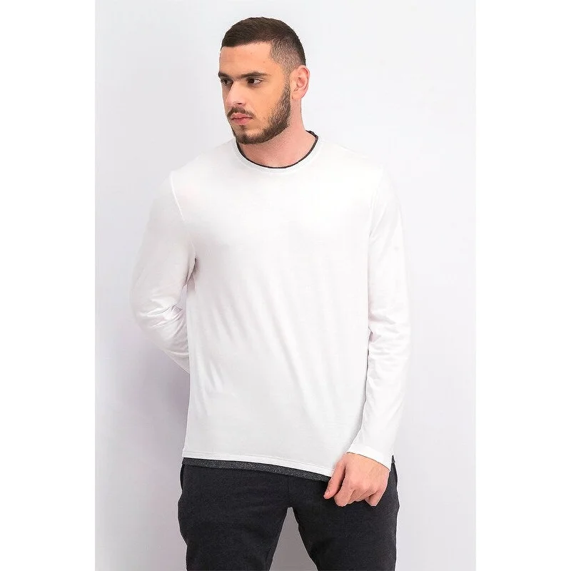 Summer Wear Alfani Men's Layered-Look T-Shirt White Size Medium