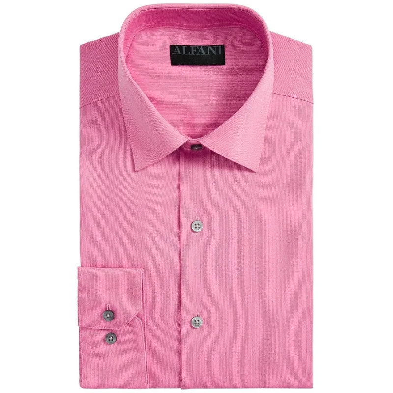 Weekend Styles AlfaTech by Alfani Men's Bedford Cord Regular Fit Dress Shirt Pink Size 16-16.5x34-35 Weekend Styles AlfaTech by Alfani Men's Bedford Cord Regular Fit Dress Shirt Pink Size 16-16.5x34-35