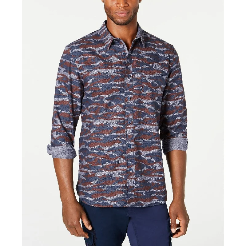 Comfortable Fits American Rag Men's Camo Grindle Shirt Navy Size 2 Extra Large - XX-Large Comfortable Fits American Rag Men's Camo Grindle Shirt Navy Size 2 Extra Large - XX-Large