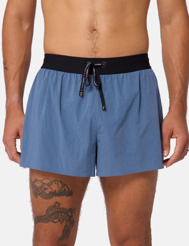 Trendy Sweaters Bandit Vento Men's 3" Splitty Shorts - Steel Blue