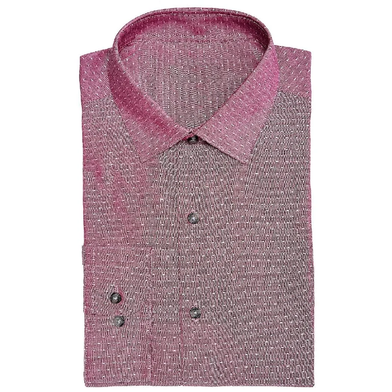 Fashion Bottoms Bar III Men's Easy-Care Large Dobby Dot Dress Shirt Red Size 17x34-35 - 17-34-35 Fashion Bottoms Bar III Men's Easy-Care Large Dobby Dot Dress Shirt Red Size 17x34-35 - 17-34-35