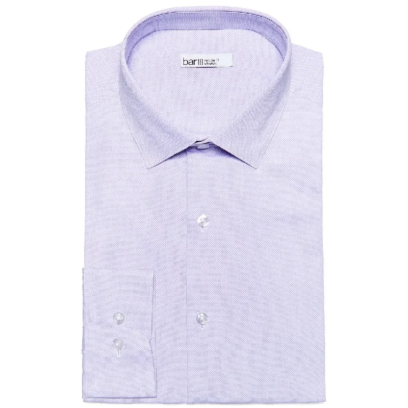 Lightweight Tops Bar III Men's Max Slim-Fit Textured Dress Shirt Purple Size 32X33 - 16-32-33 Lightweight Tops Bar III Men's Max Slim-Fit Textured Dress Shirt Purple Size 32X33 - 16-32-33