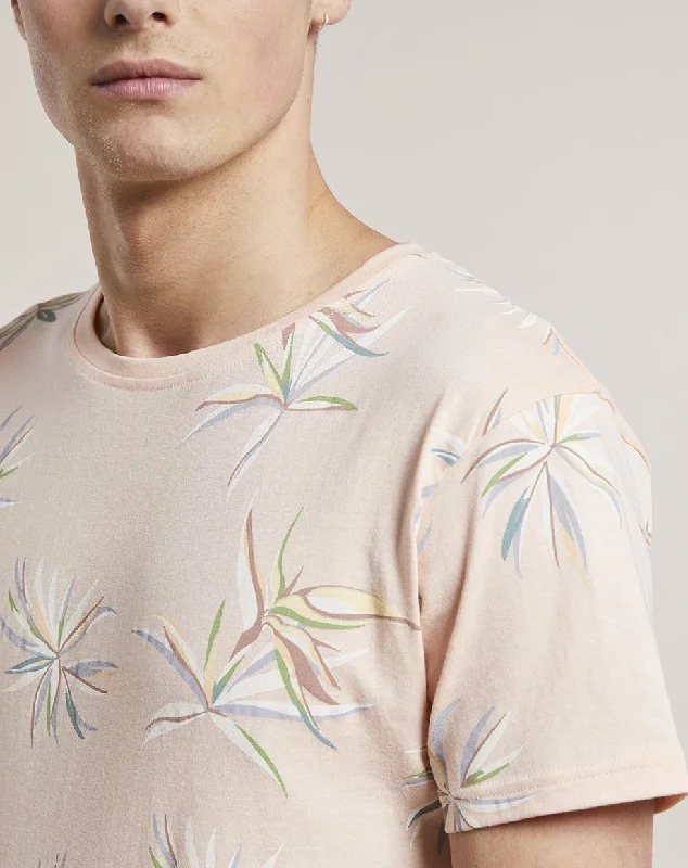 Casual Button-ups ARVID PRINTED MENS T-SHIRT | PINK