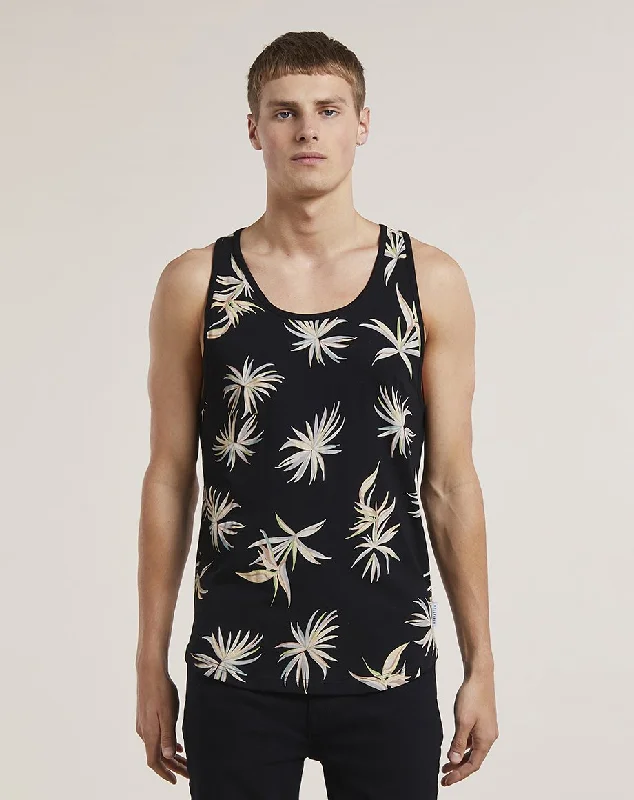 Daily Looks BERIT PRINTED MENS VEST | BLACK