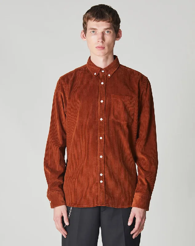 Formal Wear CAESAR CORDUROY MENS SHIRT | OLD GOLD