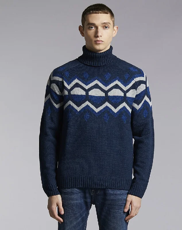 Athletic Outfits KILBRECK ROLL NECK MENS JUMPER | NAVY