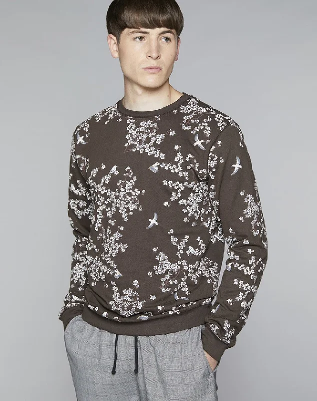 Travel Wear PERETTE MENS SWEATSHIRT | BLACK / OLIVE