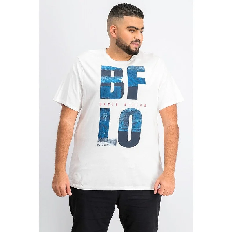Bold Colors Buffalo David Bitton Men's Tugreen Logo Graphic T-Shirt White Size XL - X-Large Bold Colors Buffalo David Bitton Men's Tugreen Logo Graphic T-Shirt White Size XL - X-Large