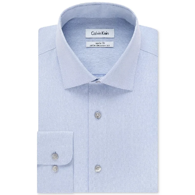 All-Season Wear Calvin Klein Men's Big & Tall Classic Fit Non Iron Herringbone Dress Shirt Navy Size 18.5X34X35 All-Season Wear Calvin Klein Men's Big & Tall Classic Fit Non Iron Herringbone Dress Shirt Navy Size 18.5X34X35